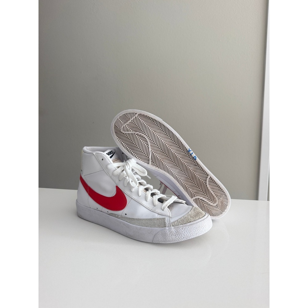Nike Blazer Mid 77 Vintage Mens 11.5 White Habanero Red BQ6806-122 High Top
